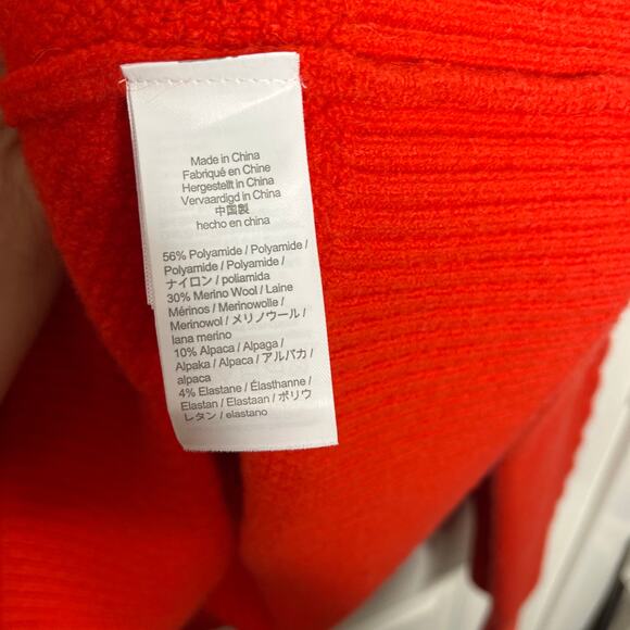 NEW J. Crew Women's Cable-Knit Half-Zip Sweater in Supersoft Yarn Red XL BD032 - Picture 4 of 8